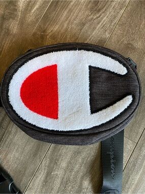 Champion Oval Crossbody Bag in Black, White & Red